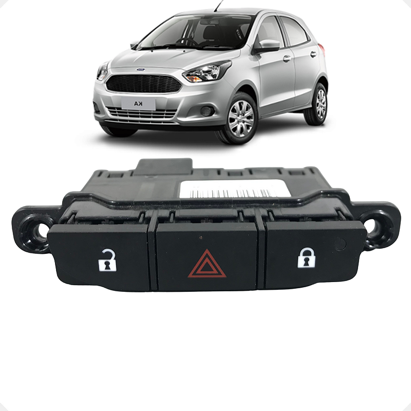 Botão Alerta Trava Destrava Ford Ka 2015 2016 2017 2018 2019