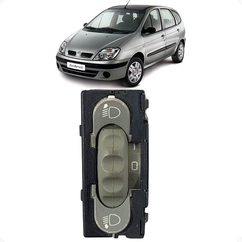 Botão Regulagem Farol Milha Renault Scenic 1999 a 2009