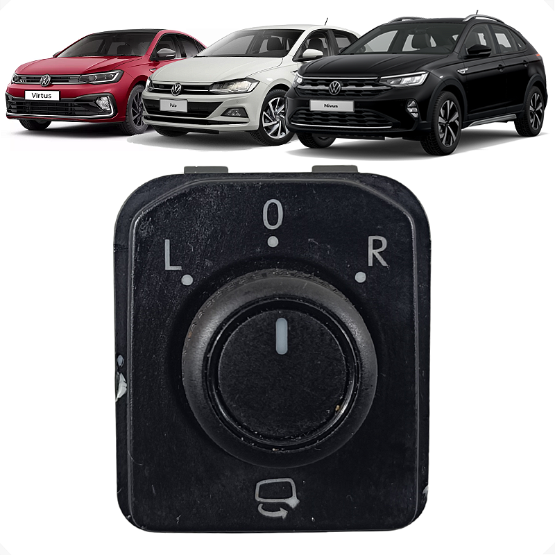 Botão Regulagem Retrovisor VW Polo Virtus T-Cross Nivus 2021
