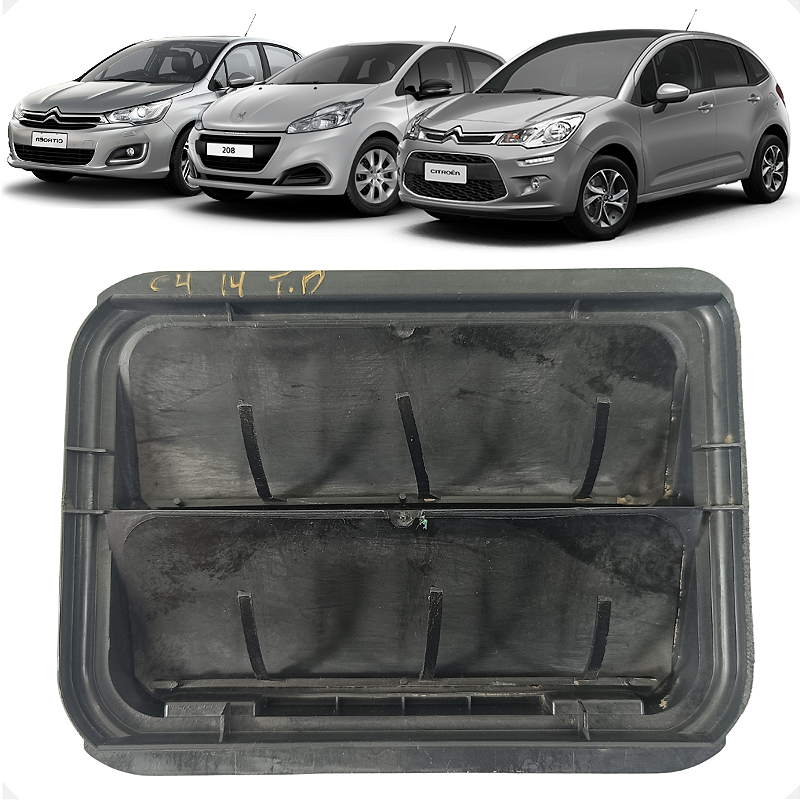 Grade Difusor Carroceria Traseiro C3 C4 DS3 DS4 Peugeot 208