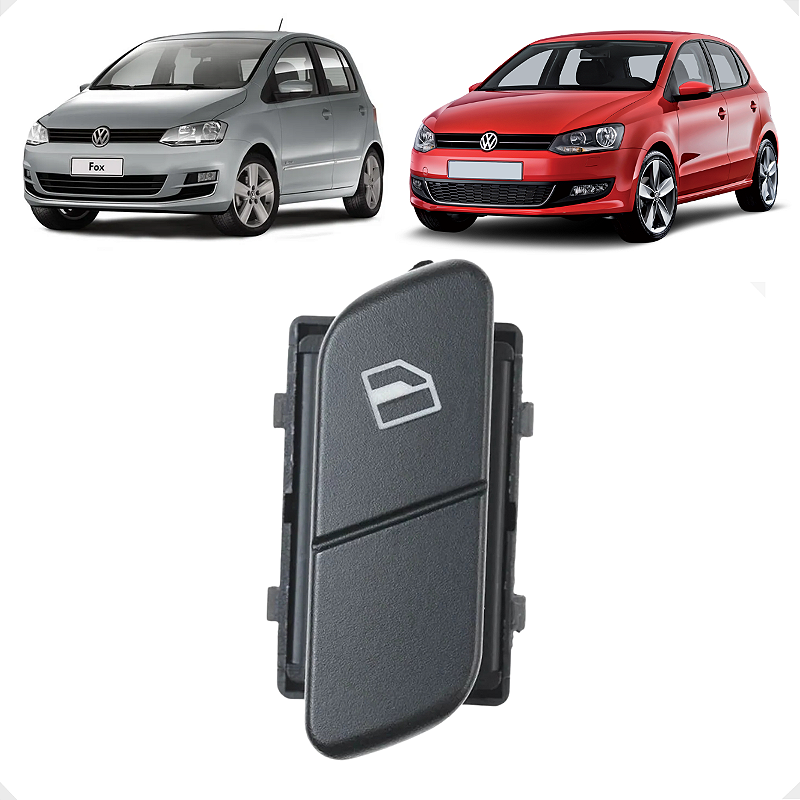 Botão Vidro Elétrico Traseiro Esquerdo VW Fox Polo 2009