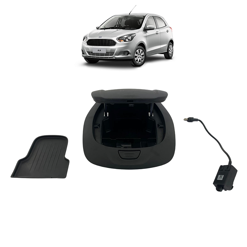 Porta Objetos Superior Painel C/ Usb Ford Ka 1.0 2014 á 2018