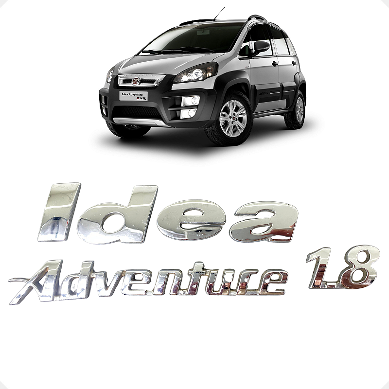 Emblema Letreiro Traseiro Idea Adventure 1.8 2007 2008 a 2010