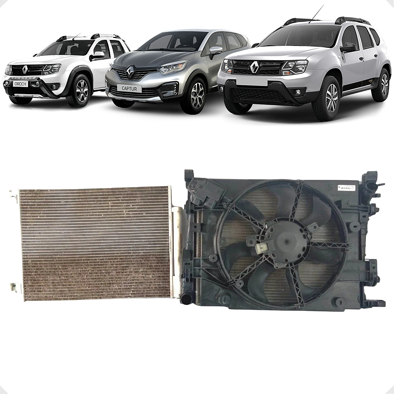 Kit Radiador Renault Sandero Logan Oroch Captur 2015 a 2019
