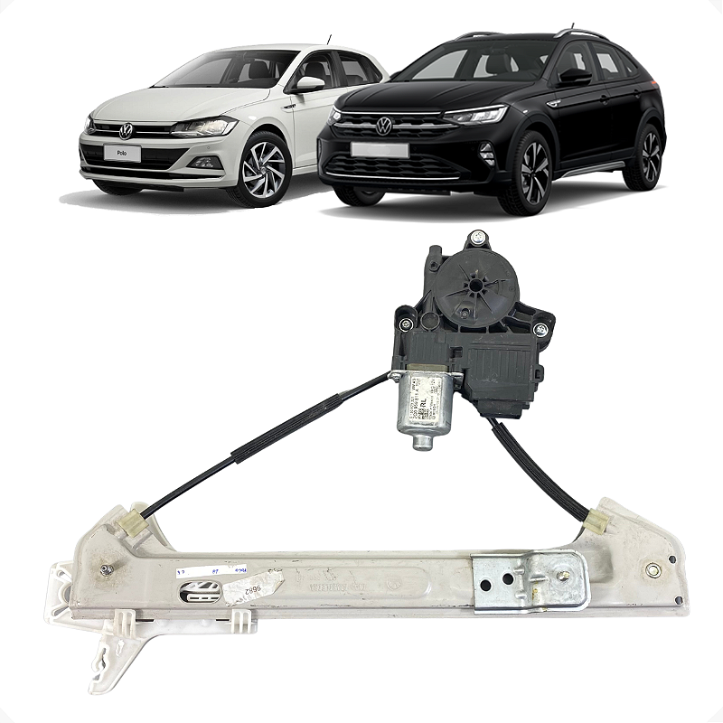 Máquina Vidro Traseira Esquerda VW Polo Nivus 2019 2020 2021