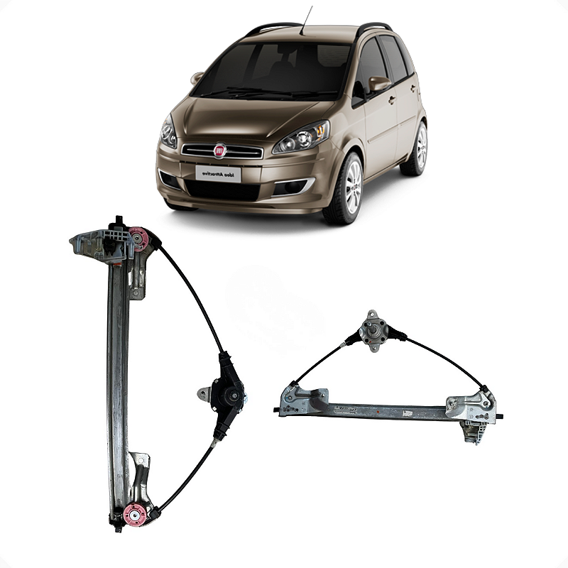 Maquina Vidro S/ Motor Traseira Esquerda Idea 2005 a 2011