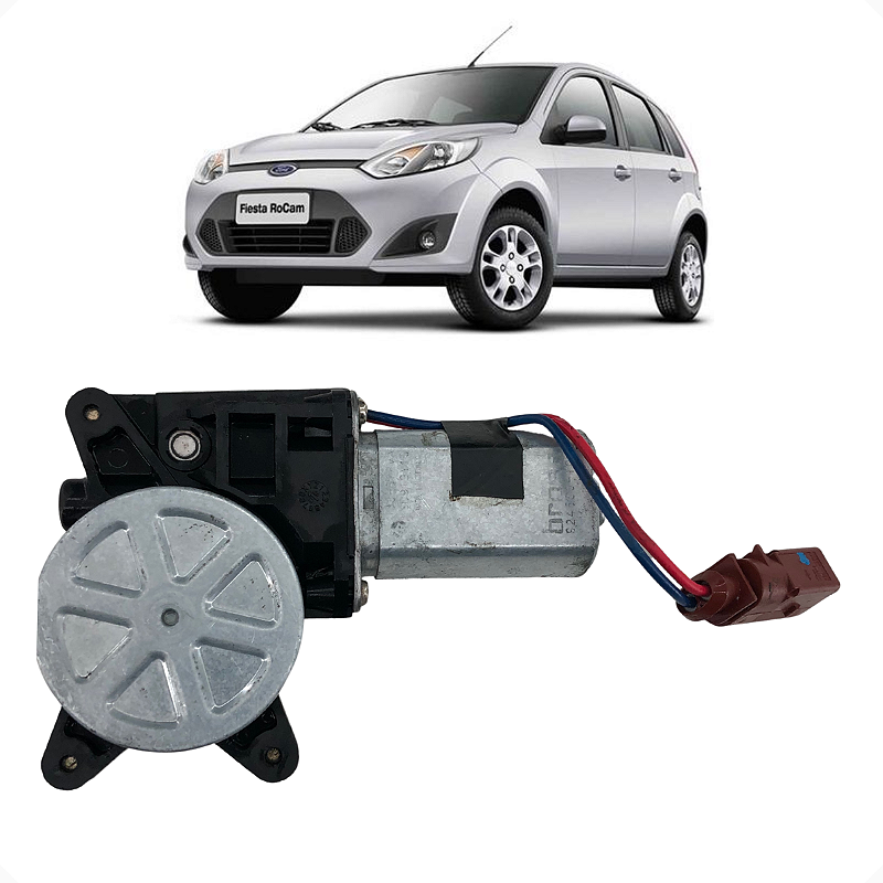 Motor Máquina Vidro Dianteiro Esquerdo Fiesta 2004 a 2014