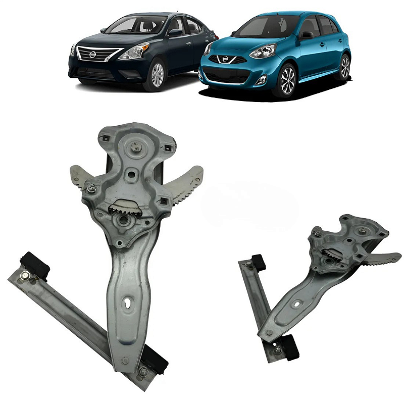Máquina Vidro S/ Motor Traseiro Esquerdo Nissan March Versa
