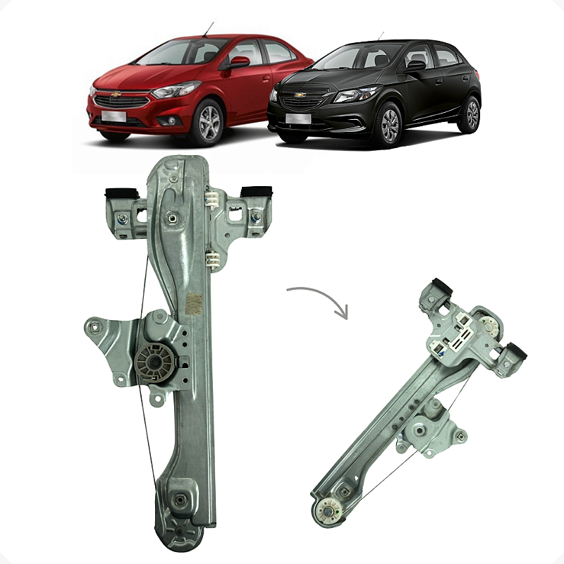 Máquina Vidro S/ Motor Traseiro Direito GM Onix 2013 a 2019