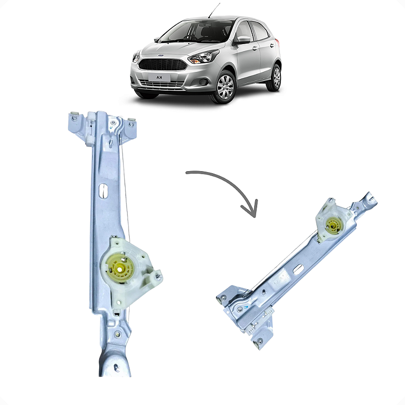 Máquina Vidro S/ Motor Traseiro Esquerdo Ford Ka 2015 a 2021