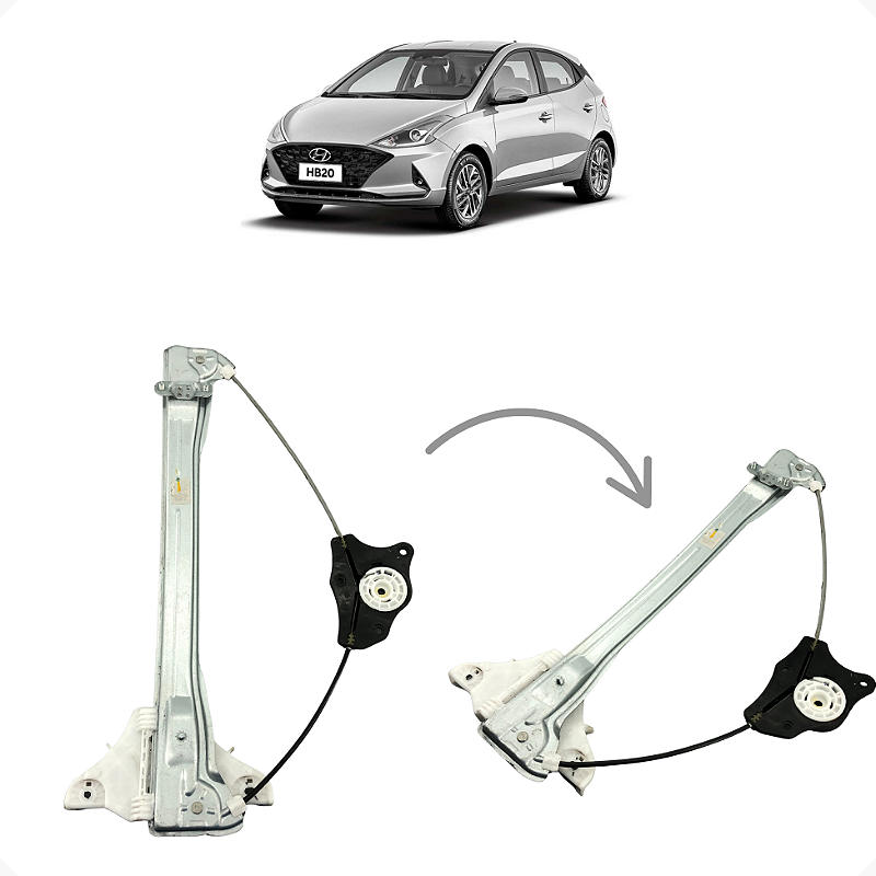 Máquina Vidro S/ Motor Dianteiro Direito HB20 2020 a 2025