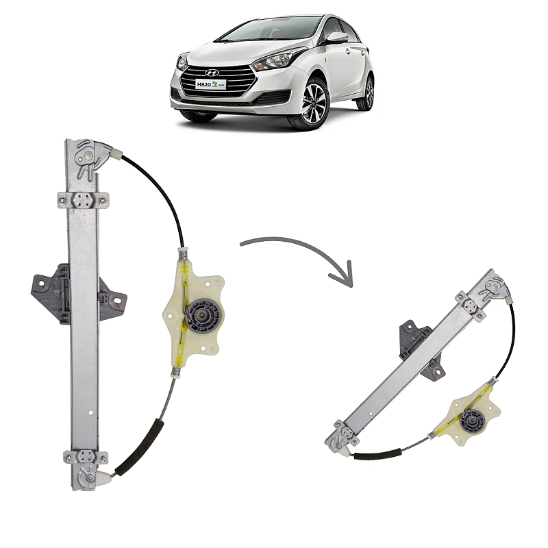 Máquina Vidro S/ Motor Dianteiro Esquerdo HB20 2013 a 2019