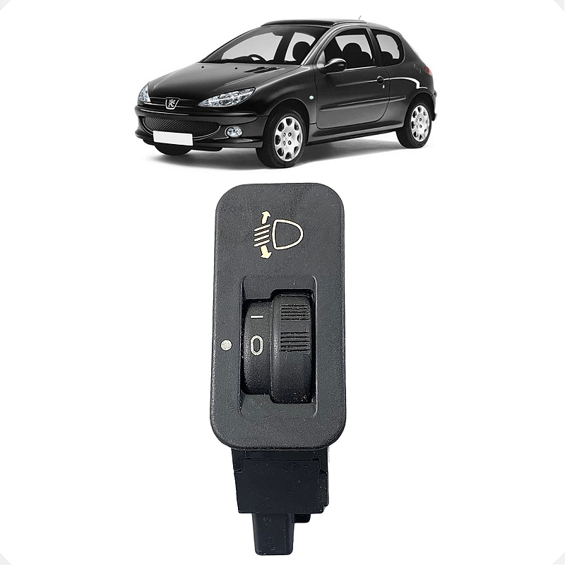 Botão Regulagem Altura Farol Peugeot 206 2008