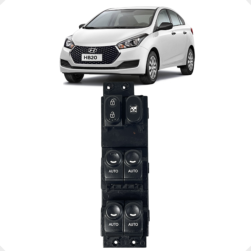 Comando Vidro Elétrico Dianteiro Hyundai Hb20 2017 2018 2019
