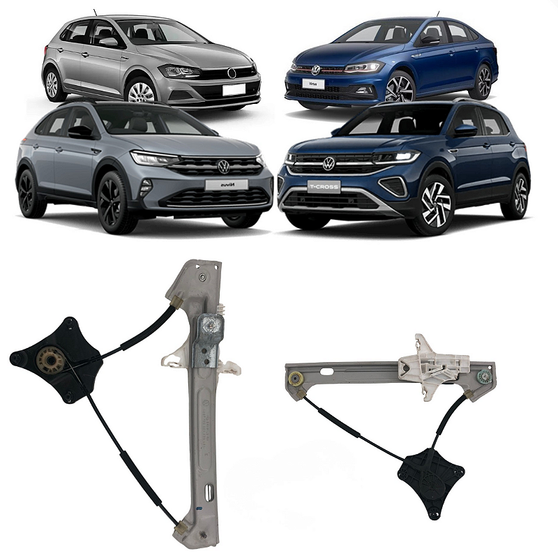 Máquina Vidro S/ Motor Traseiro Esquerdo T Cross Nivus Polo