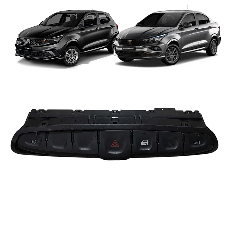 Botão Farol Milha Pisca Alerta Trava Porta Fiat Argo 2018