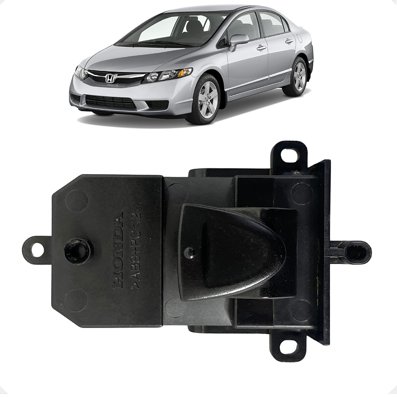 Botão Vidro Elétrico Traseira Direita Honda Civic 2007/2011