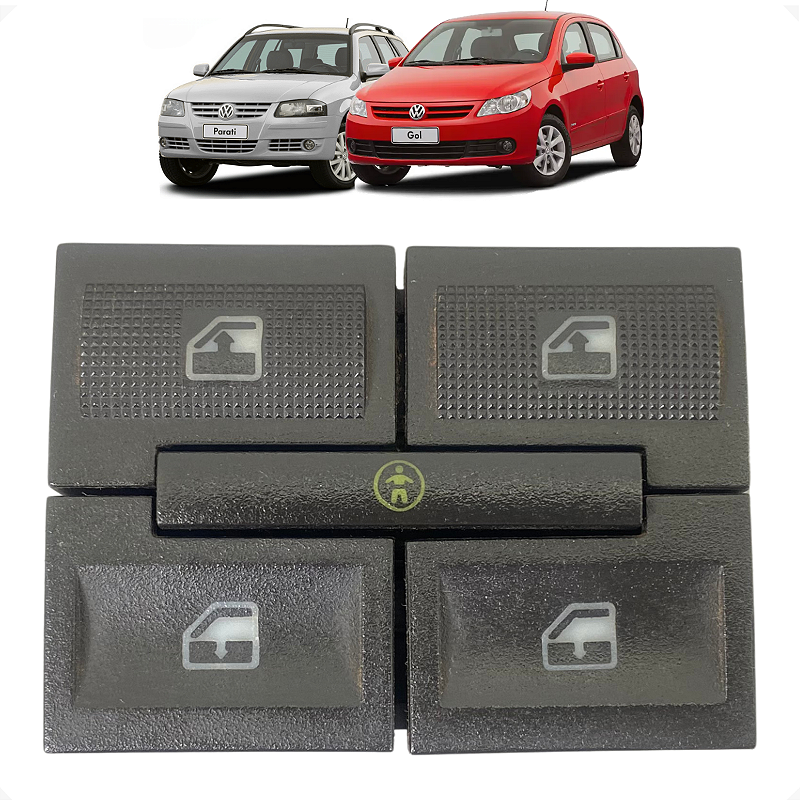 Botão Vidro Elétrico Bloqueio Central VW Gol Parati G3