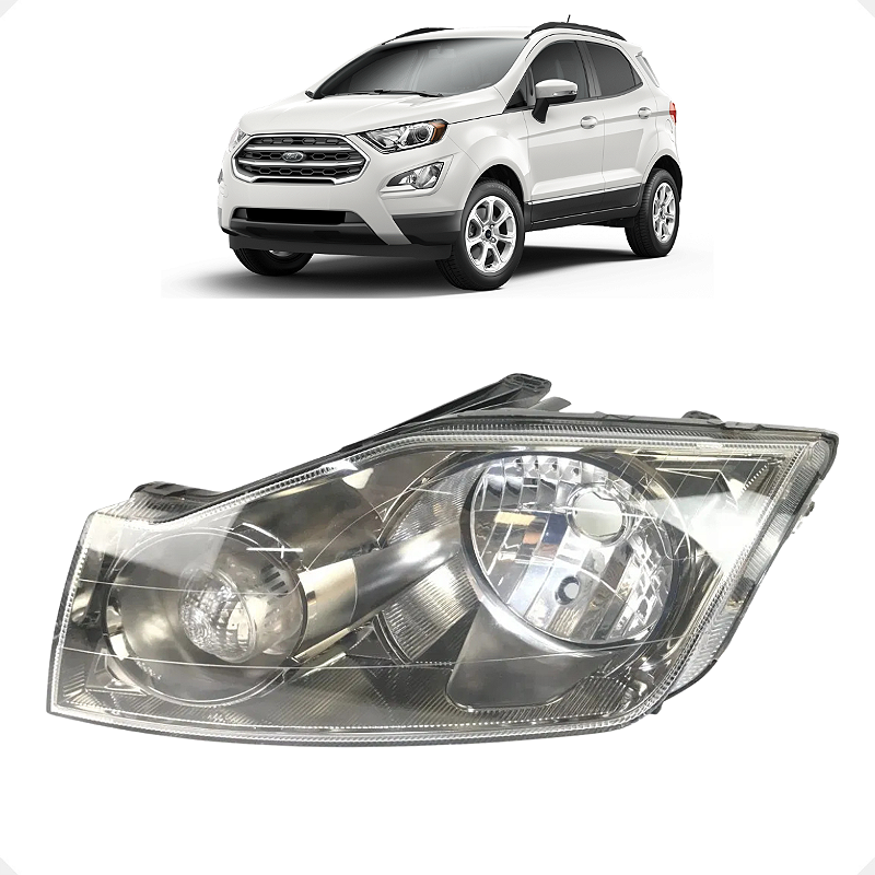 Farol Esquerdo Fumê Ford Ecosport 2010 2011 2012 C/ Detalhe