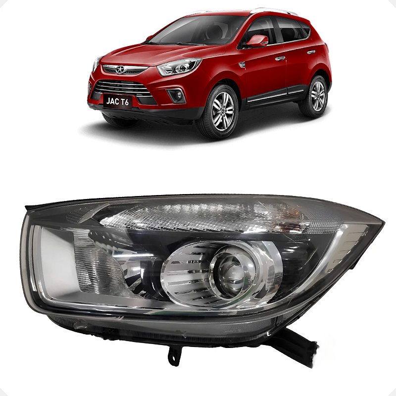 Farol Esquerdo Jac T6 2015 2016 C/ Detalhes