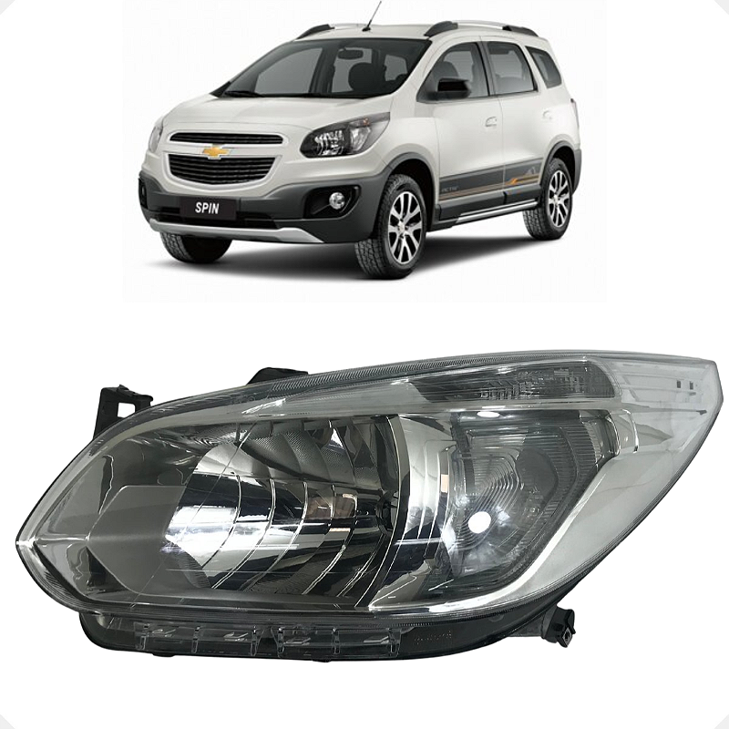 Farol Esquerdo Chevrolet Spin 2016 2017 2018 Recuperado