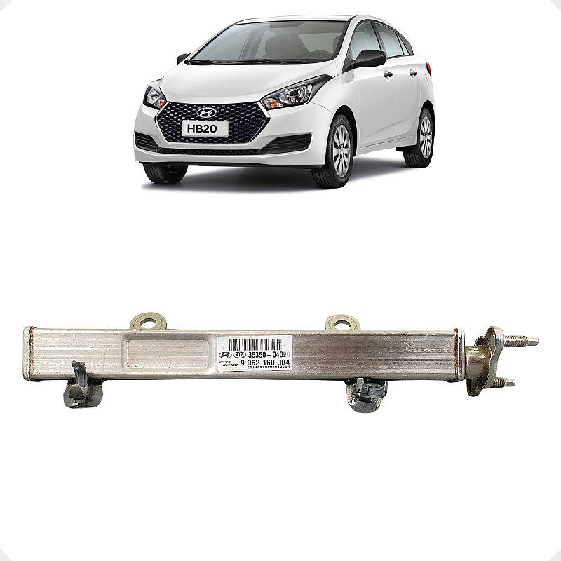 Flauta Bico Injetor Hyundai HB20 1.0 2012 a 2019