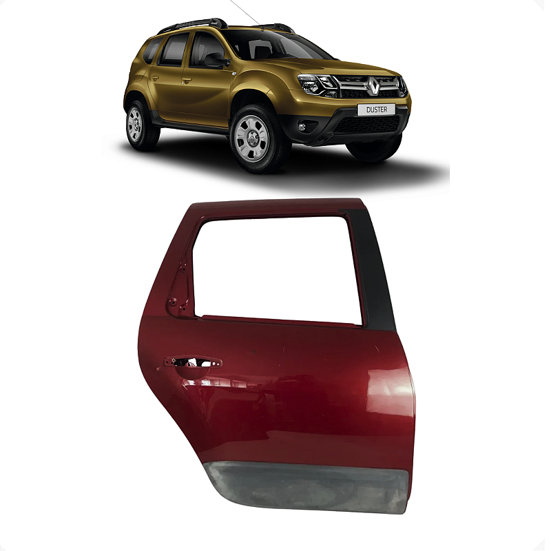 Porta Traseira Direita Renault Duster 2013 2014 2015 Detalhe