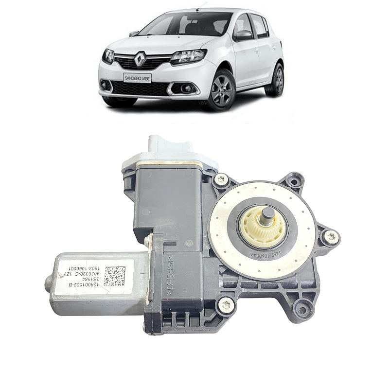 Motor e Módulo Vidro Dianteiro Esquerdo Sandero 2015 a 2019