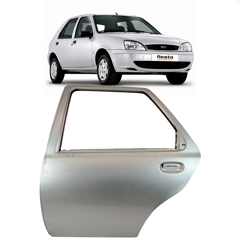 Porta Traseira Esquerda Ford Fiesta 2000 2001 2002 2003 2004