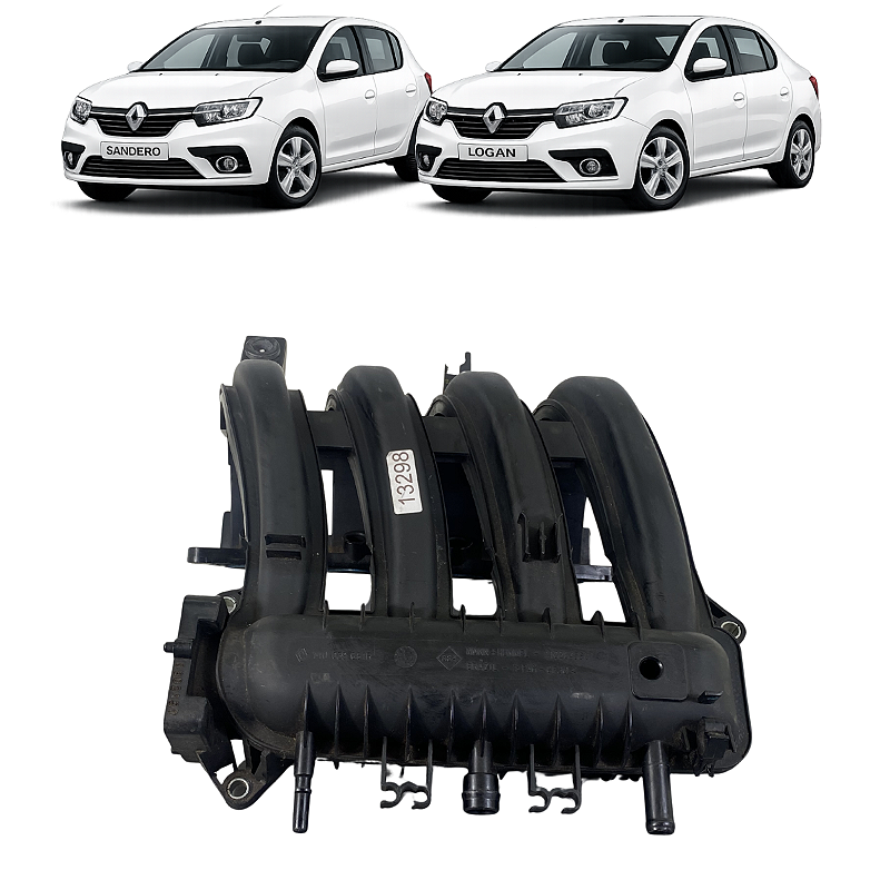 Coletor Admissão Sandero Logan 4cc 1.0 2014 a 2016 Detalhe