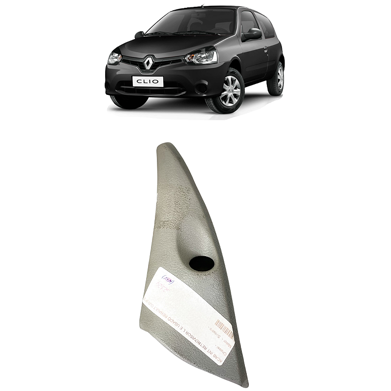 Moldura Interno Retrovisor Esquerdo Renault Clio 2000 a 2016