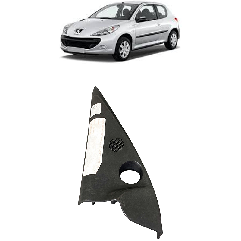 Moldura Interna Retrovisor Peugeot 206 207 1999 2000 2001