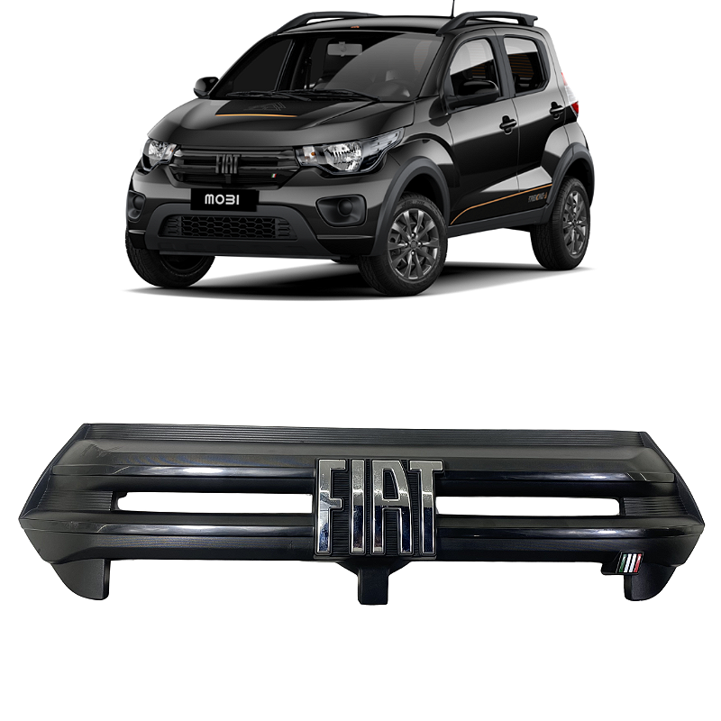 Grade Dianteira Fiat Mobi 2016 2017 2018 2019 a 2023 Detalhe
