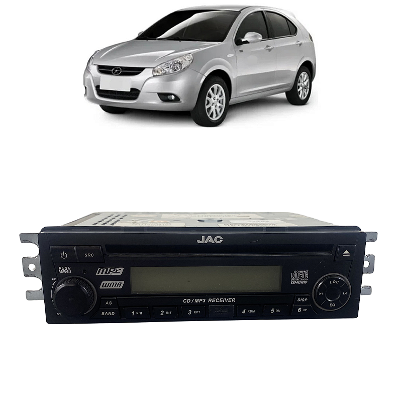 Rádio Som CD Player Jac J3 1.4 2011 2012 2013 2014