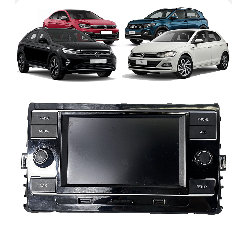 Tela Multimídia VW Polo Virtus T-Cross Nivus  2018 a 2023