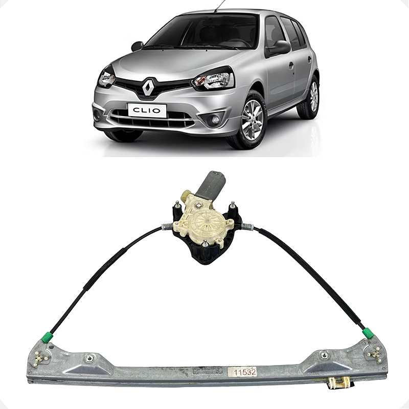 Máquina Vidro Dianteira Esquerda Renault Clio 2014 2015 2016