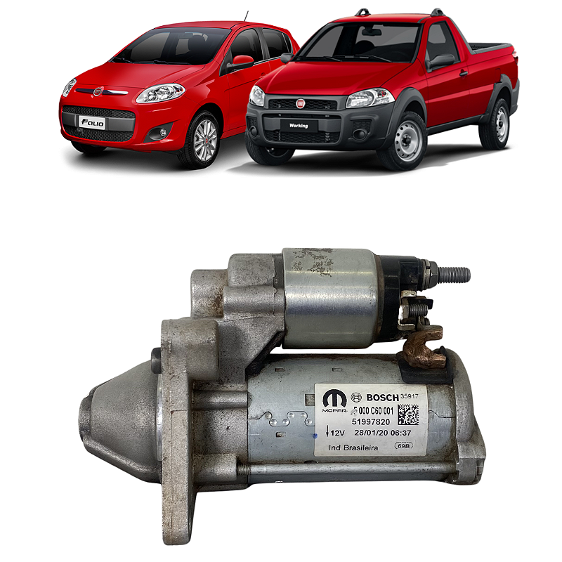 Motor Partida Fiat Strada Palio Fiorino 1.4 2013 2014 a 2020