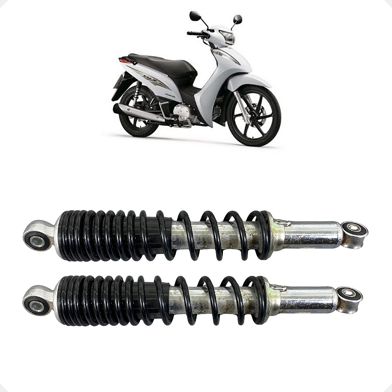 Par Amortecedor Traseiro Honda BIZ 125 2013 2014 2015