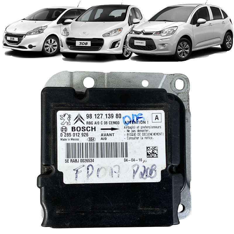 Módulo Central Airbag Peugeot 208 308 Citroen C3 2016 a 2020