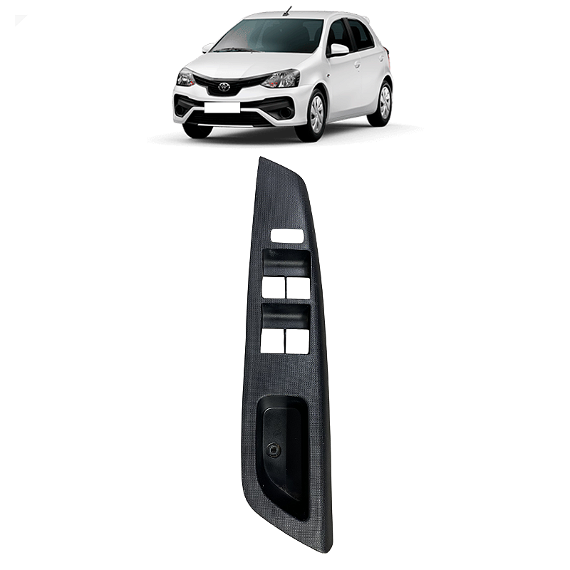 Moldura Botão Dianteiro Esquerdo Toyota Etios 2017 2018 2019