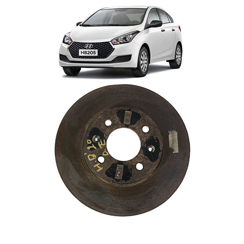 Disco Freio Dianteiro Esquerdo Hyundai Hb20 2013 a 2019