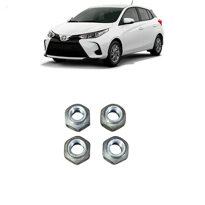 Jogo 4 Porcas Roda Toyota Yaris  1.5 2019 2020 a 2024