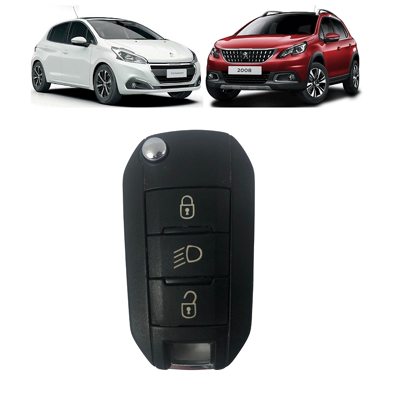 Chave Ignição Peugeot 208 2008 Citroen C3 2015 a 2019