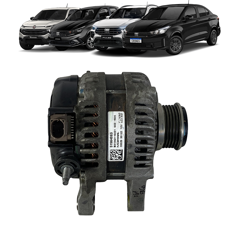 Alternador Fiat Argo Cronos Toro 1.3 1.0 1.8 2017 a 2022