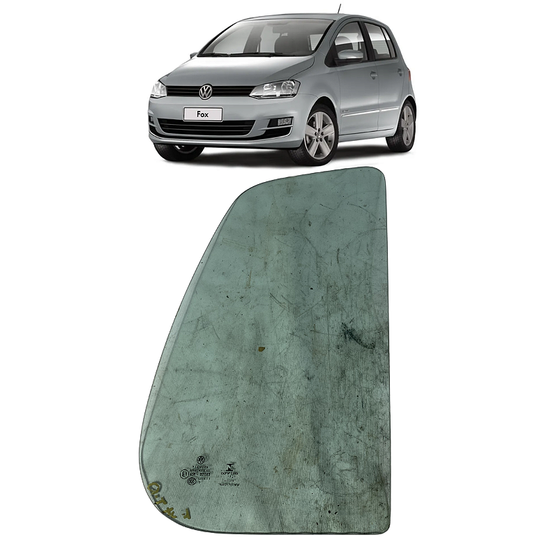 Vidro Fixo Porta Traseira Direita Volkswagen Fox 2010 a 2019