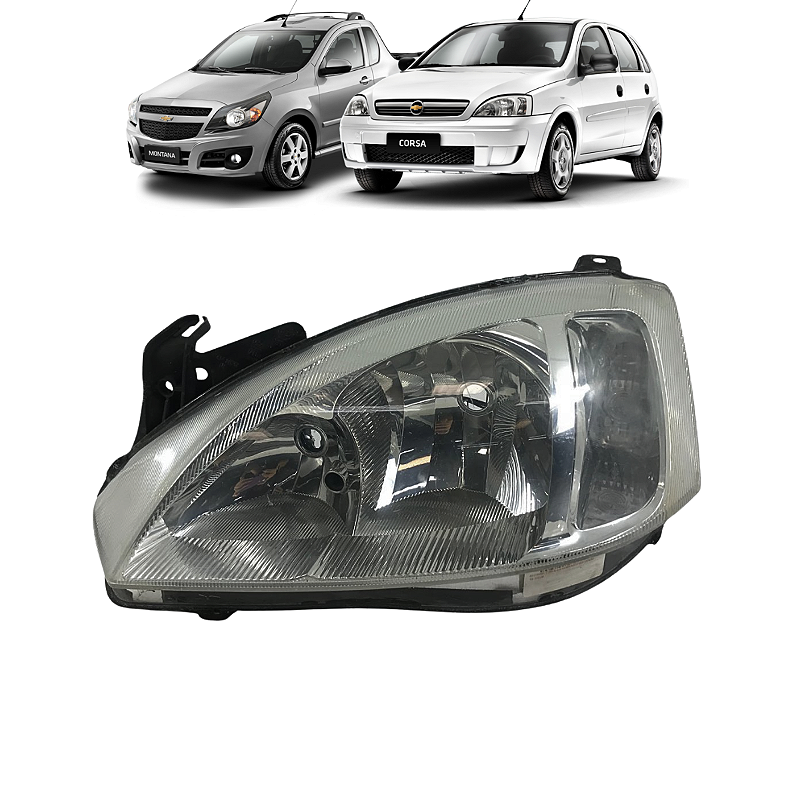 Farol Esquerdo Chevrolet Corsa Montana 2003 2004 a 2012