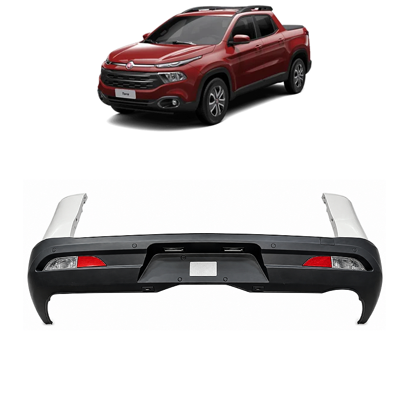 Parachoque Traseiro Fiat Toro Freedom 1.8 2018 2019 Detalhe