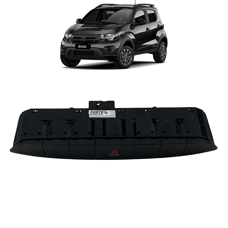 Botão Interruptor Pisca Alerta Fiat Uno Mobi 2016 a 2021