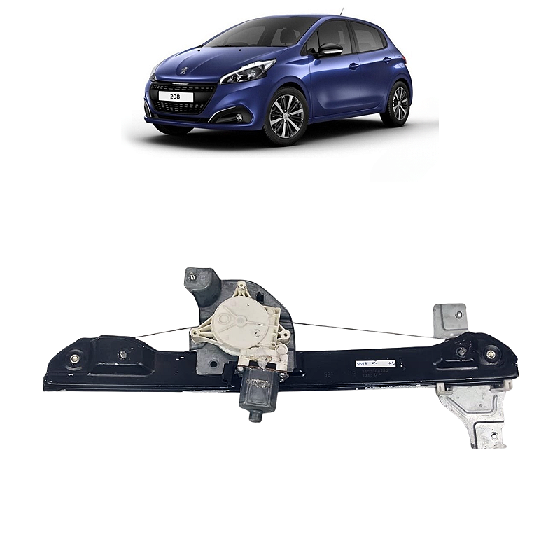 Máquina Vidro Dianteira Direita Peugeot 208 2013 a 2019