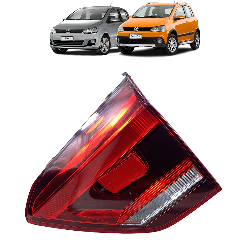 Lanterna Tampa Direita VW Fox CrossFox 2015 2016 2017 a 2022